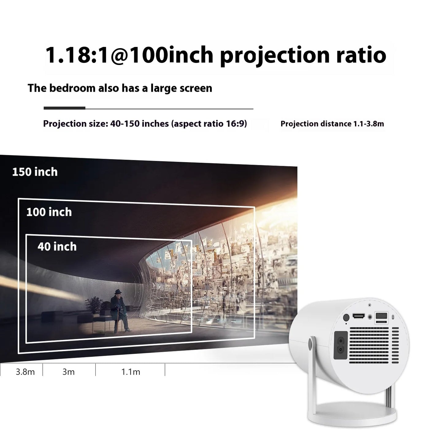 Portable Mini Projector for Home and Outdoor Use